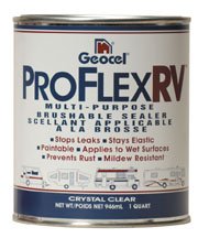Geocel GC23200 Pro Flex RV Multi-Purpose Brushable Repair Coating Crystal Clear 1 Quart