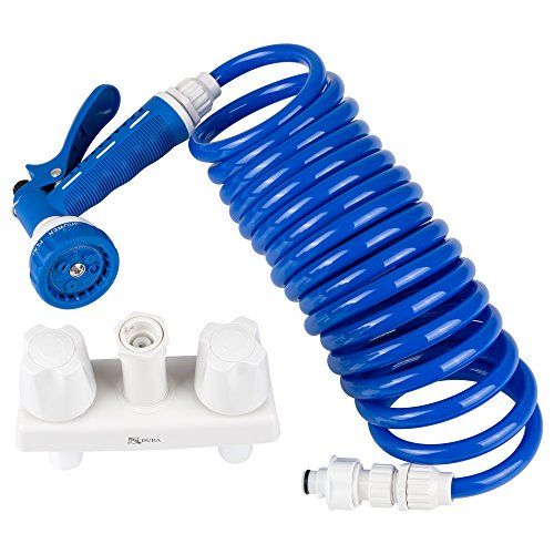 Dura Faucet DFSA186WT Exterior Spray Faucet Kit with Quick Connect Valve, White
