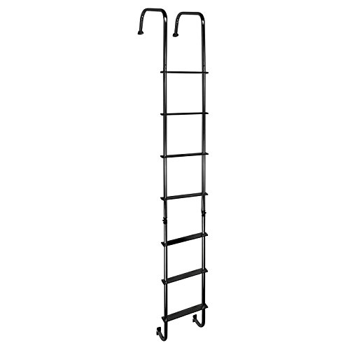 Stromberg Carlson LA401BA Universal Exterior RV Ladder Black Aluminum