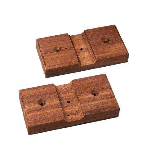 Whitecap Industries 60609 Teak Rod Storage Rack Mounting Brackets Pair