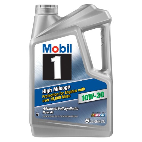 Mobil 120770 Mobil 1 High Mileage 10W-30 Full Synthetic Motor Oil 5 Quart