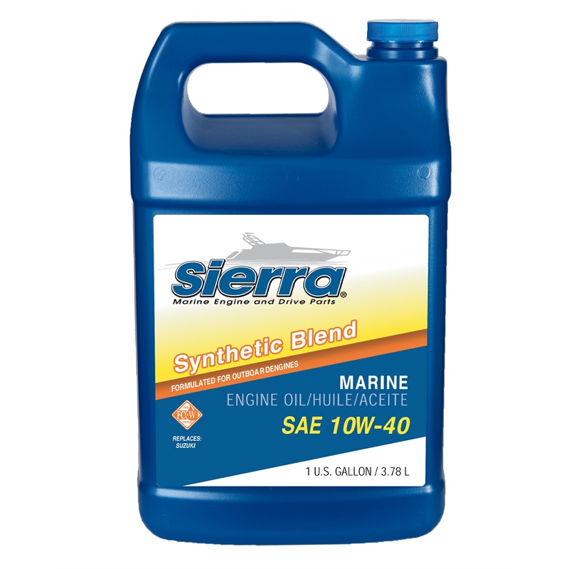 Sierra 18-9551-3 10W-40 FC-W 4-Cycle Outboard Synthetic Blend Oil, 1 Gallon