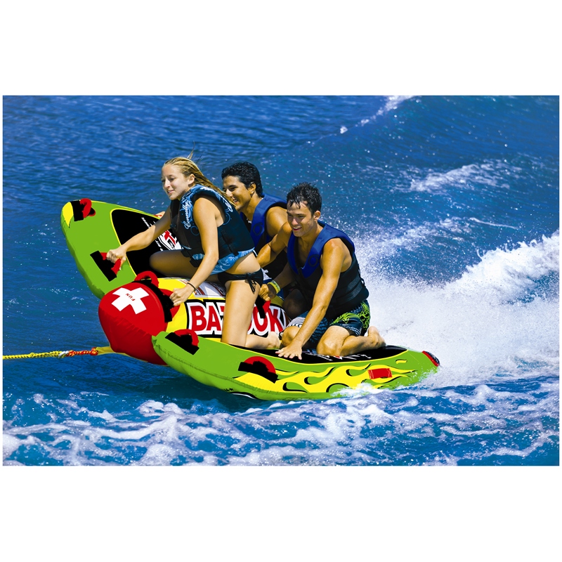 WOW Watersports 13-1010 Big Bazooka Steerable Inflatable Towable Tube 1-4 Person