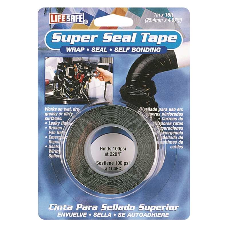 Incom MFG RE3869 Superseal Self-Bonding Repair Tape 1" x 16' Black