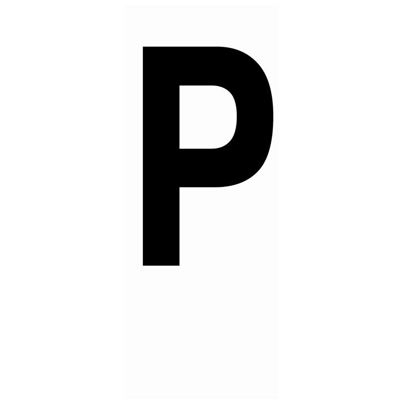 Hardline Products 17315 3-Inch Letter P Registration Number Black Glossy