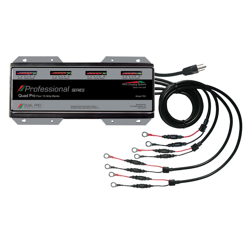 Pro Charger PS4 4-Bank 60 Amp Marine Battery Charger