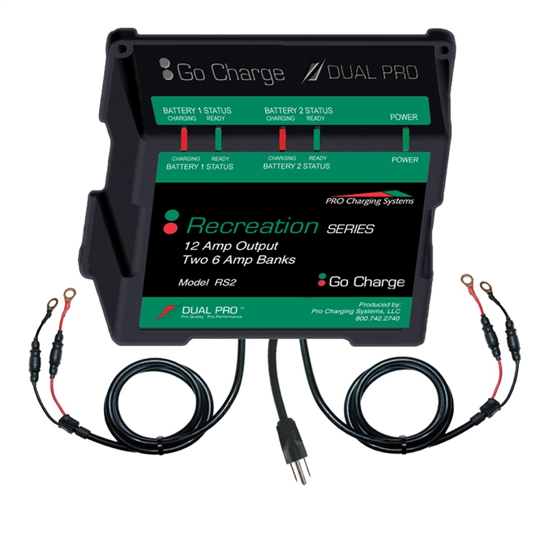 Pro Charger RS2 RealPRO Series 2-Bank Marine Battery Charger 12 Amp 12V/24V