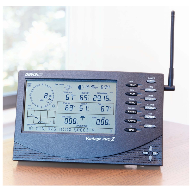 Davis Instruments 6152C Vantage Pro2 Cabled Weather Station with Standard Radiation Shield