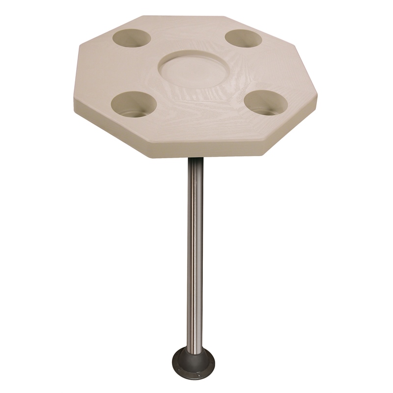 Jif Marine DSI-KS Octagonal Ivory Boat Table Kit with Surface Mount