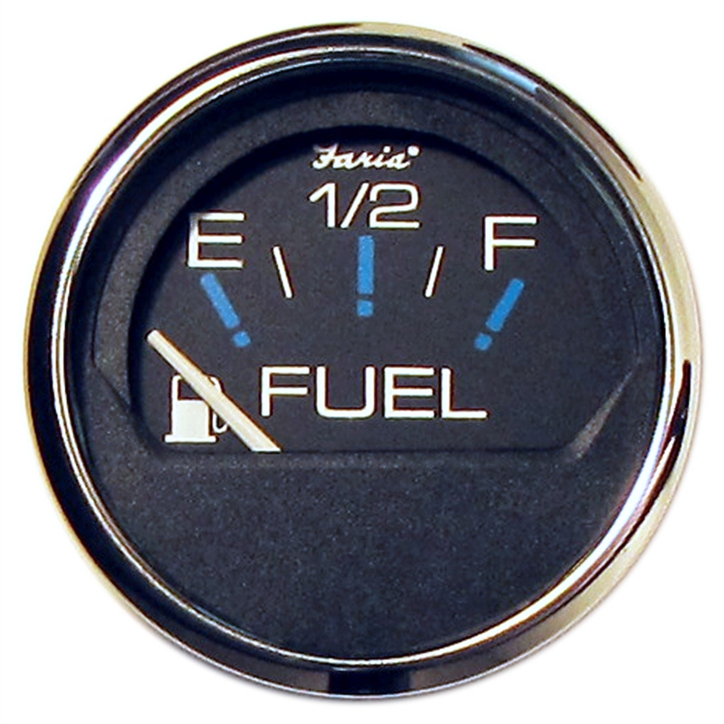 Faria Instruments 13701 Chesapeake Black SS 2" Fuel Level Gauge (E-1/2-F)