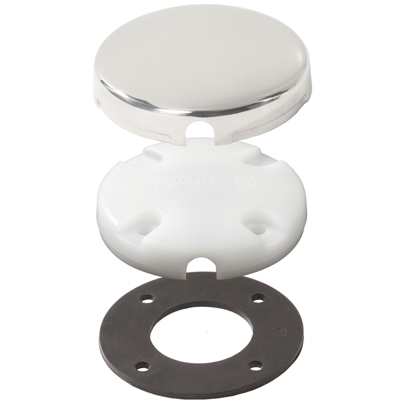 Blue Sea Systems 1007100 Side Entry Cable Clamp with Stainless Steel Dress Cap