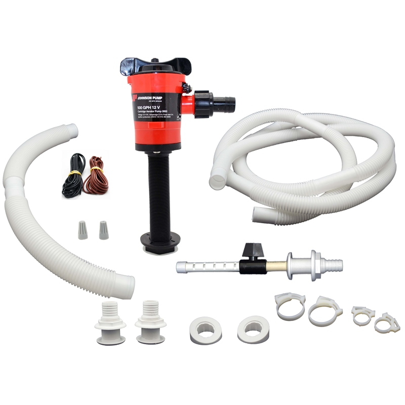 Johnson Pumps 34014 Basspirator II Livewell Aerator Kit 500 GPH