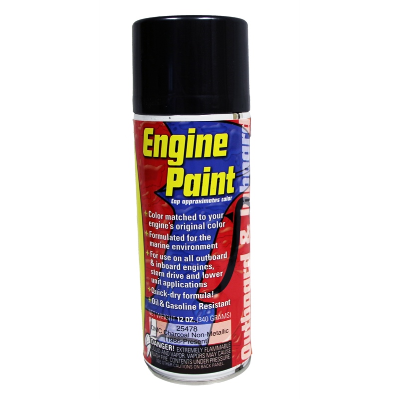 Moeller 025478 Engine Spray Paint OMC Charcoal Non-Metallic 12 oz