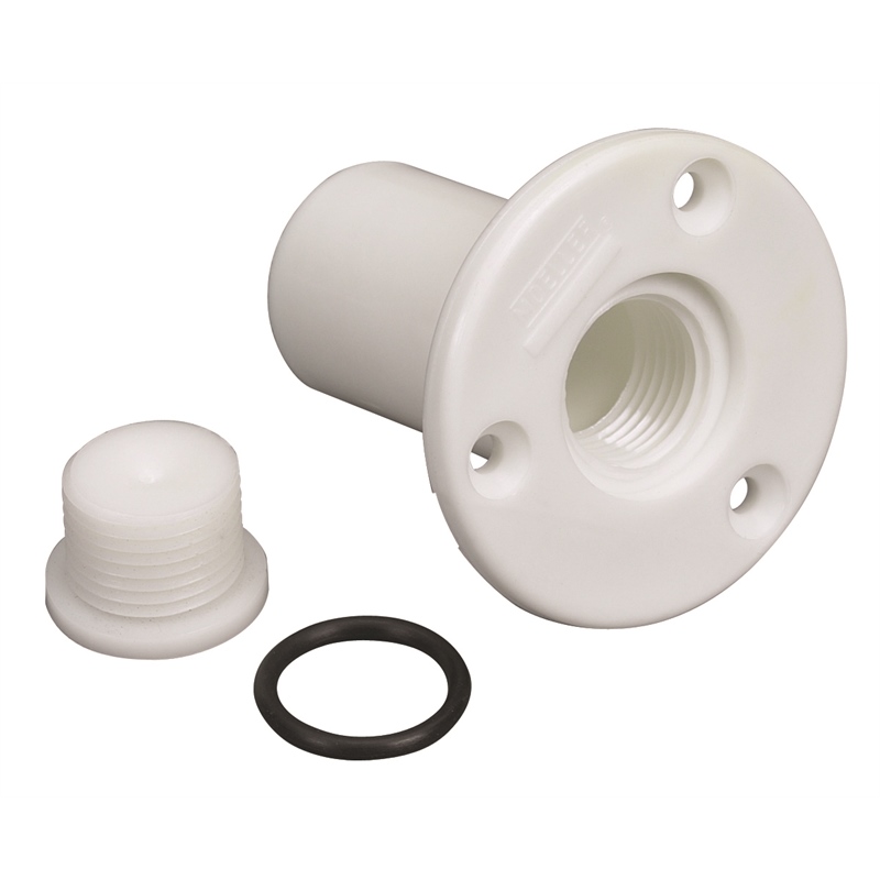 Moeller 020303-10 Transom Drain Tube with Plug 1-1/8 Inch