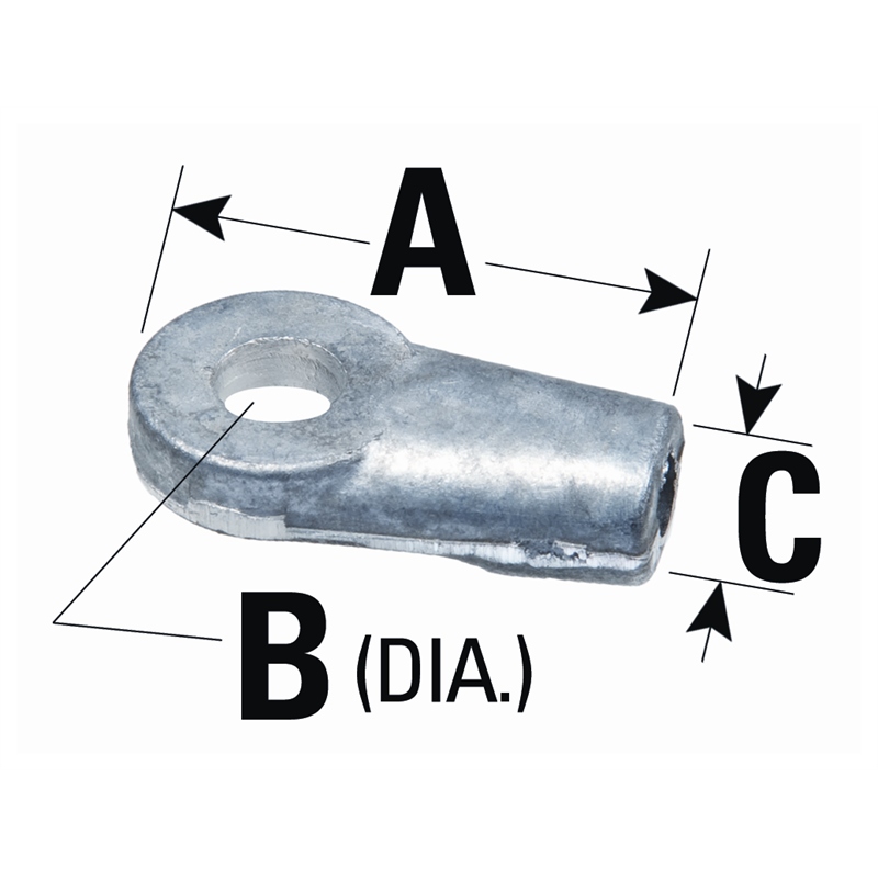Seastar Solutions 300646 Red Nylon Eye Terminal for 3300/33C Control Cables