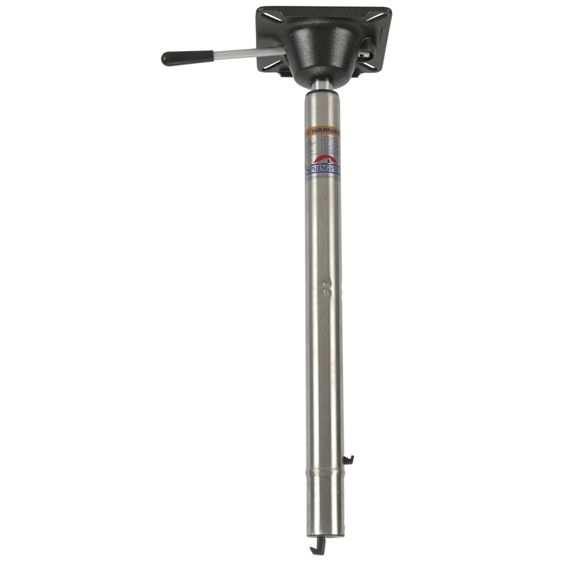 Springfield Marine 1642008 Spring-Lock Power-Rise Stand-Up Pedestal 22-1/2" to 29-1/2" Polished Stainless Steel