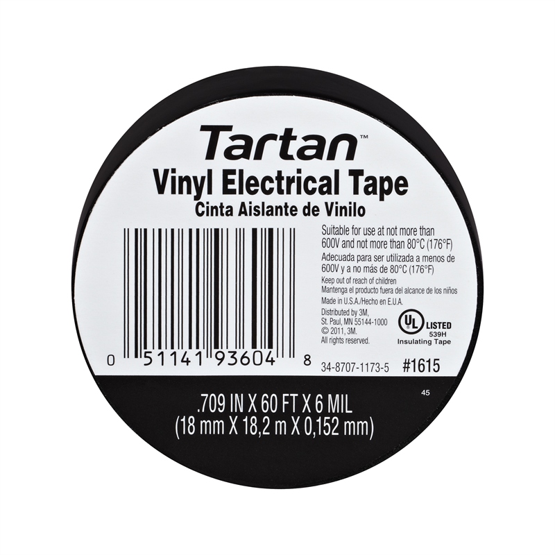3M 93604 TARTAN  ELECTRICAL TAPE 0.709 X 60 X 6 MIL.