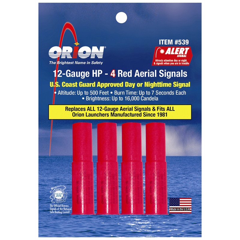 Orion 539 Alert-4 12 Gauge Aerial Flares 4-Pack