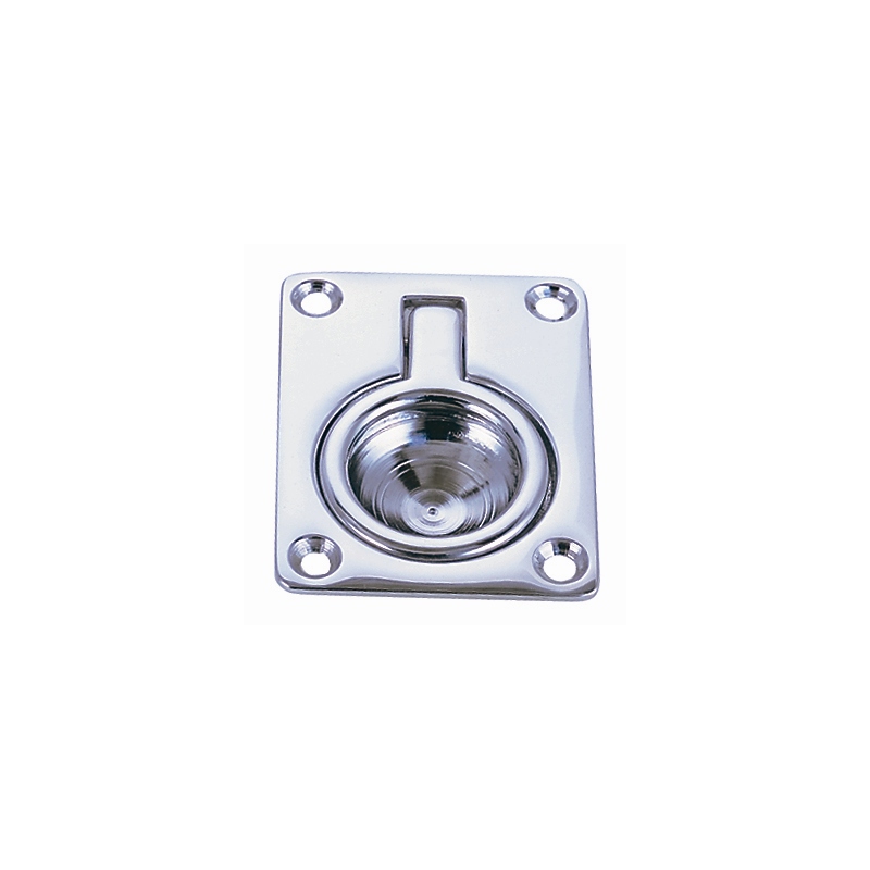 Perko 1103DP0CHR Flush Ring Pull 2-9/16 x 2 Inch Chrome Plated Bronze