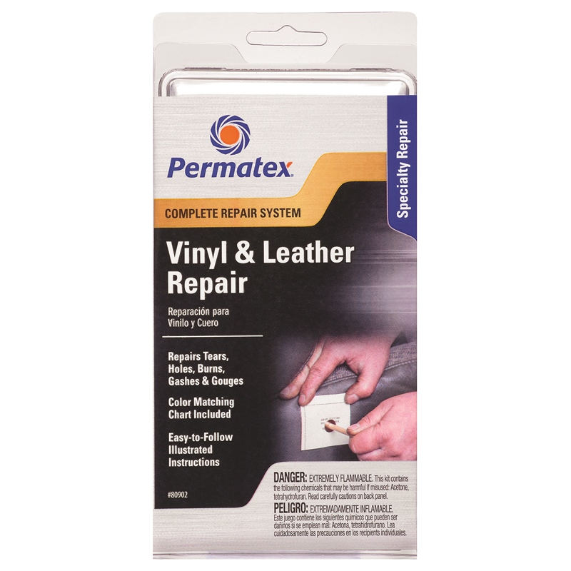 Permatex 80902 Vinyl & Leather Repair Kit with Heat Transfer Tool