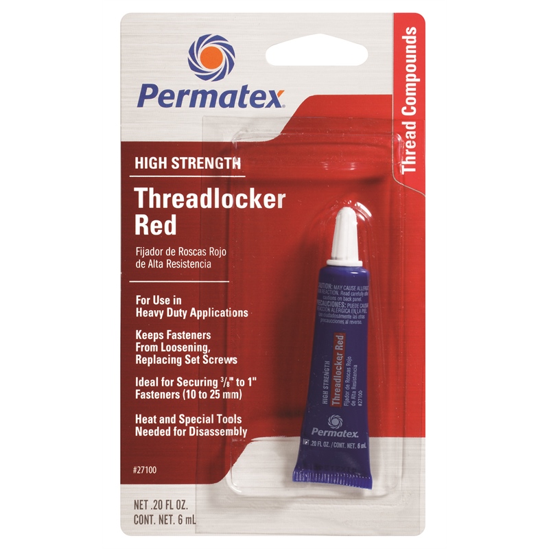 Permatex 27100 High Strength Threadlocker 6ml Red