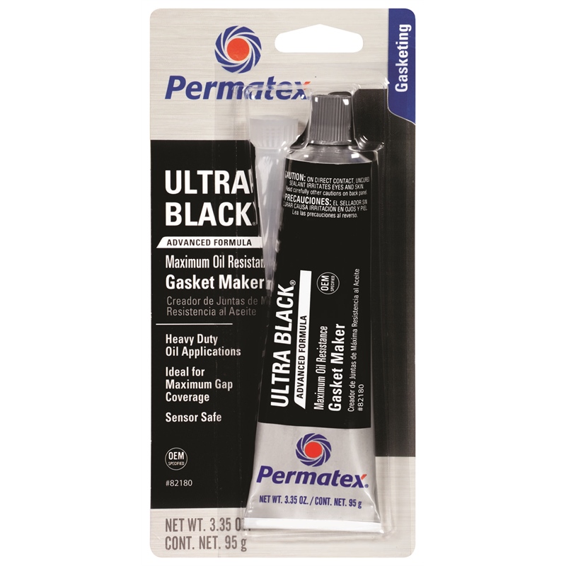 Permatex 82180 Ultra Black Maximum Oil Resistance RTV Silicone Gasket Maker 3.35 oz