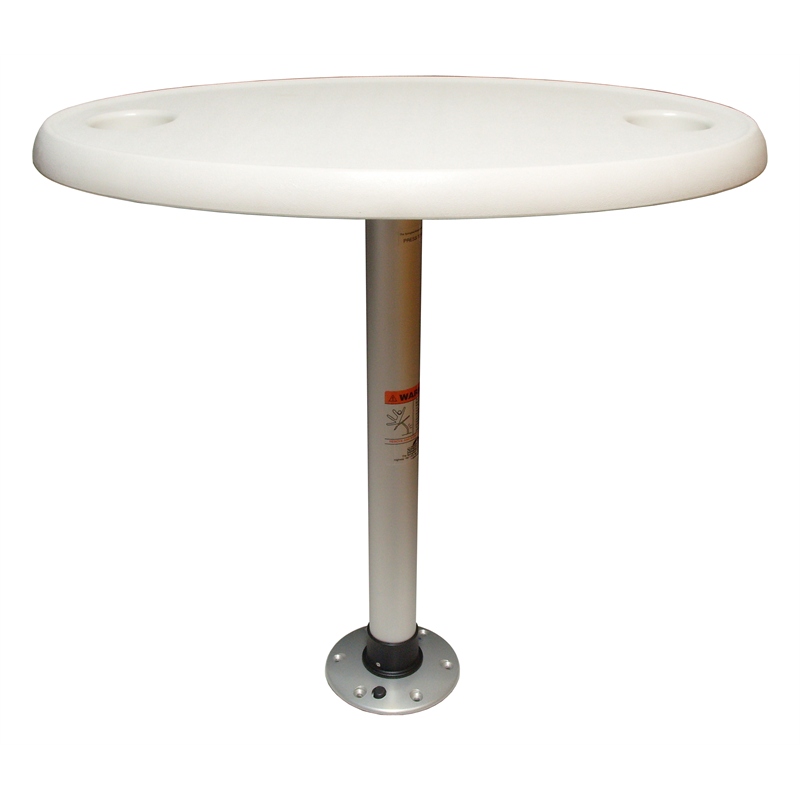 Springfield Marine 1690106 Thread-Lock 18" x 30" Oval Table Package with Pedestal