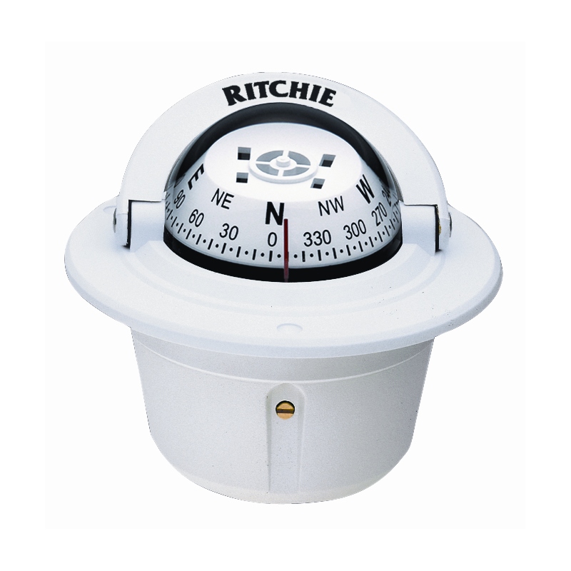 Ritchie Navigation F-50W Explorer Flush Mount Compass White 2.75" Dial
