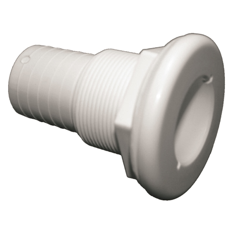 T-H Marine TH-1502-B 1-1/2 Inch Straight Thru-Hull Fitting - White