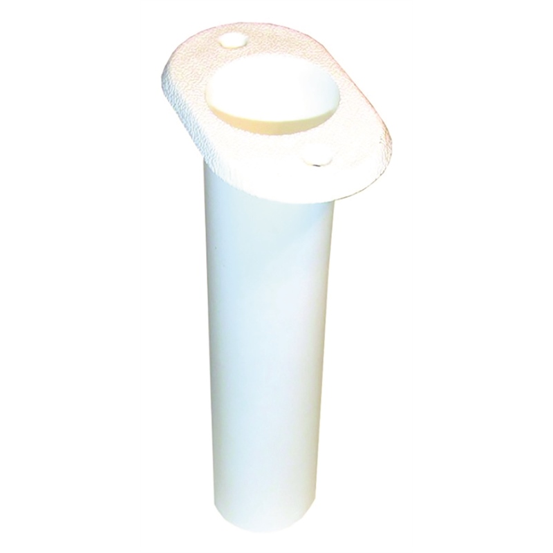 T-H Marine RH-2FW-DP Flush Mount Flat Top Rod Holder White