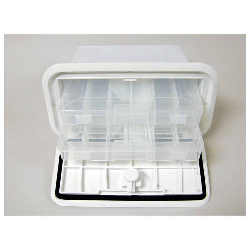 T-H Marine TDS-07142T2P Tackle Center Storage Tray 7x14 White