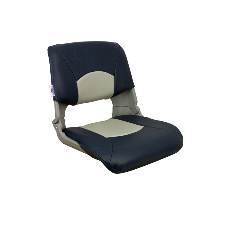 Springfield Marine 1061019 Skipper Folding Boat Seat Gray with Blue and Gray