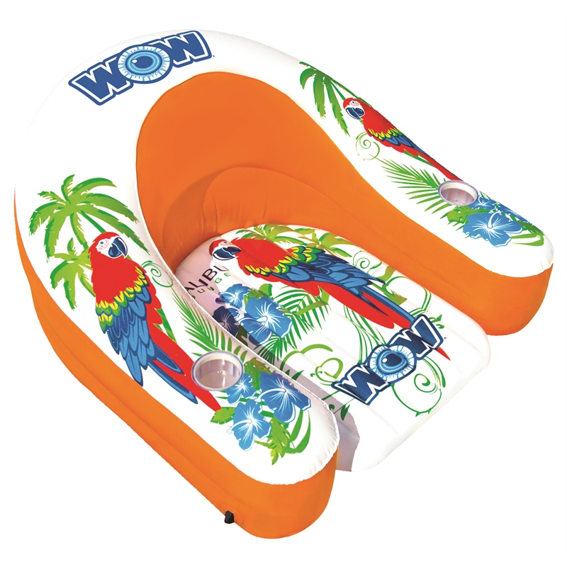 Wow Sports 14-2070 Malibu Lounge Inflatable Pool Float with Flip Footrest
