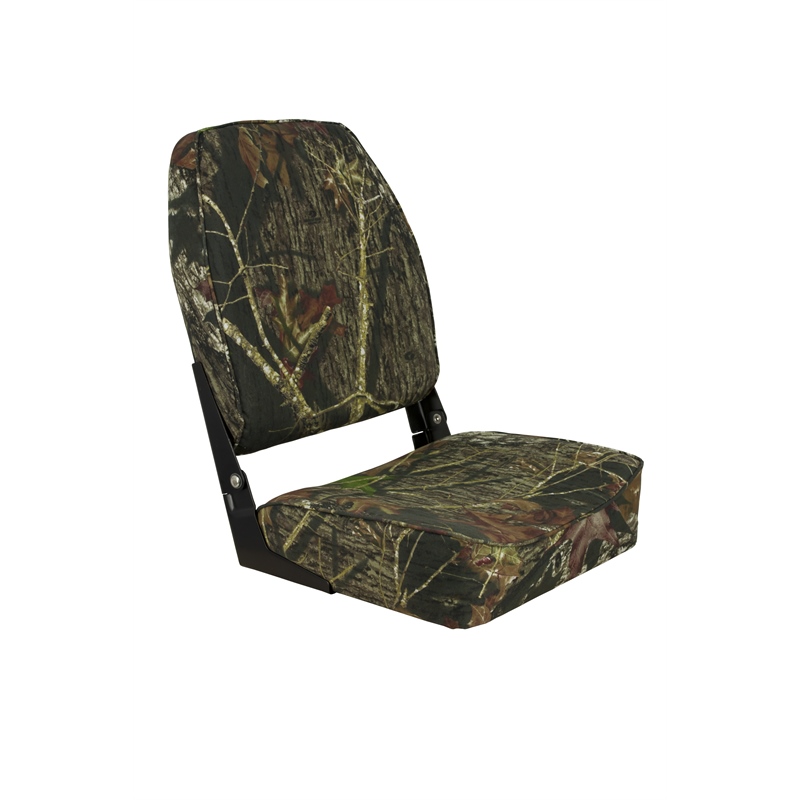 Springfield Marine 1040646 High Back Folding Boat Seat - Mossy Oak Break-Up Camo