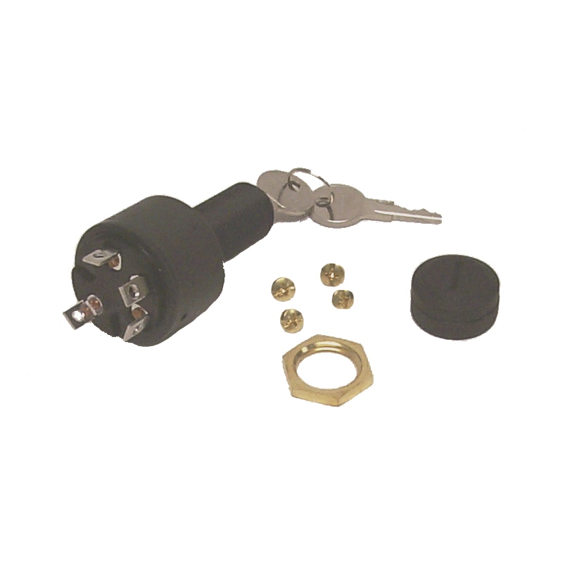 Sierra MP41040 4-Position Ignition Starter Switch 12V 15A with Boot