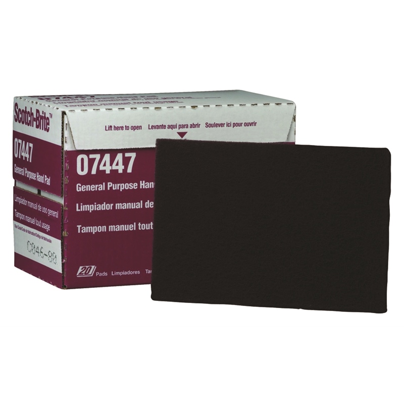 3M 07447 Scotch-Brite General Purpose Hand Pads Maroon 6x9 Inch 20-Pack