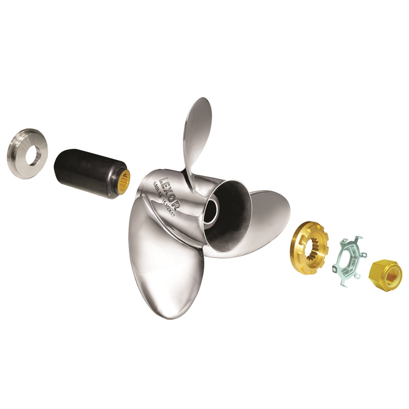 Solas 9553-140-21 Rubex HR4 Stainless Steel 4-Blade Propeller RH 14x21