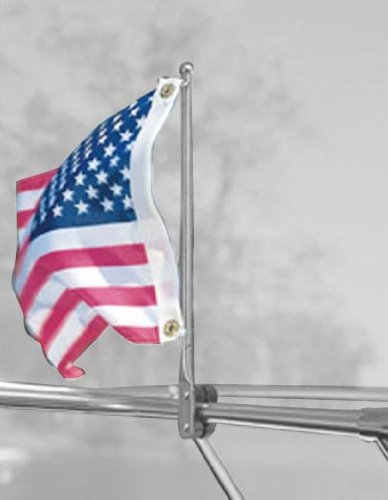 Taylor Made 971 Stainless Steel Pulpit Staff 15" Rail Mount Flag Pole