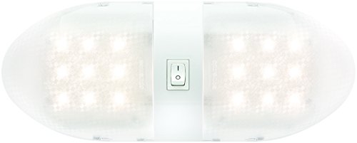 Optronics RVILL34P LED Interior Light RV Double Dome Aerodynamic Surface Mount