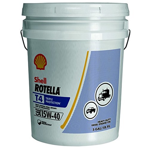 Shell Oil 550045128 Rotella T Triple Protection 15W-40 Heavy Duty Diesel Motor Oil 5 Gallon
