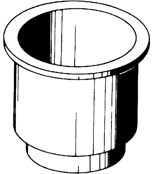 Beckson Marine GH43B1 Super Size Recessed Drink Holder Black