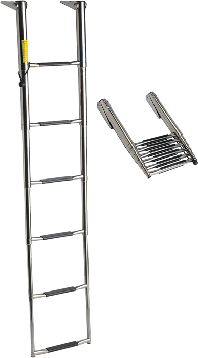 Garelick 19686 Wide Body Over Platform Telescoping Boat Ladder