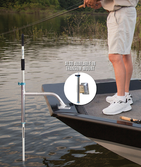 Marinetech Products KPP120W 12 Ft Two-Piece Push Pole White Fiberglass