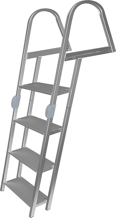 Jif Marine ERR4 4-Step Folding Dock Ladder Aluminum