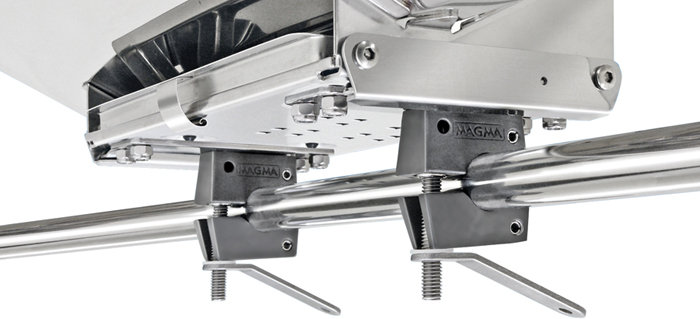 Magma T10-580 Dual Horizontal Round Rail HD Mount for Marine Tables