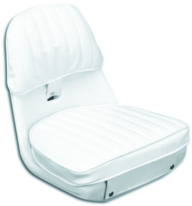 Moeller ST2070-HD Marine Boat Seat with Cushion Set and Mounting Plate - White