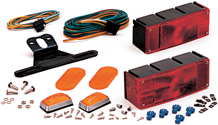 Optronics TL16RK Waterproof Trailer Light Kit for Trailers Over 80" Wide with 25' Harness