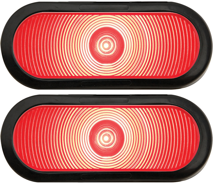 Optronics TLL002RK 6" Oval LED Tail Light Kit Red Stop Turn Tail