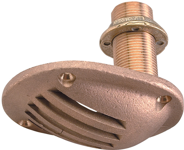Perko 0065DP7PLB 1-1/4" Bronze Scoop Thru-Hull Strainer with Nut