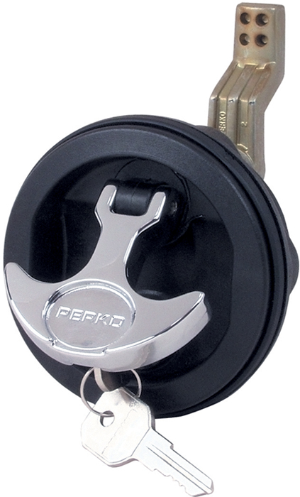 Perko 1091DP1BLK T Handle Flush Lock Black Chrome Plated